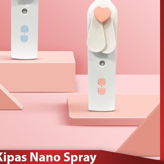 ➻ Kipas Mini Portable Nano Spray 2 in1 USB Karakter Lucu Fan Mini Semprotan ➦