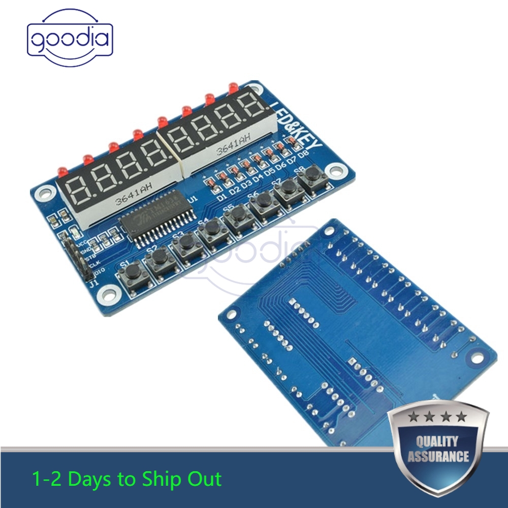 ♢[Ready stock/cod]♢ Modul Display 8 Bit tm1638 Digital LED 8-Bit Untuk AVR Arduino ARM