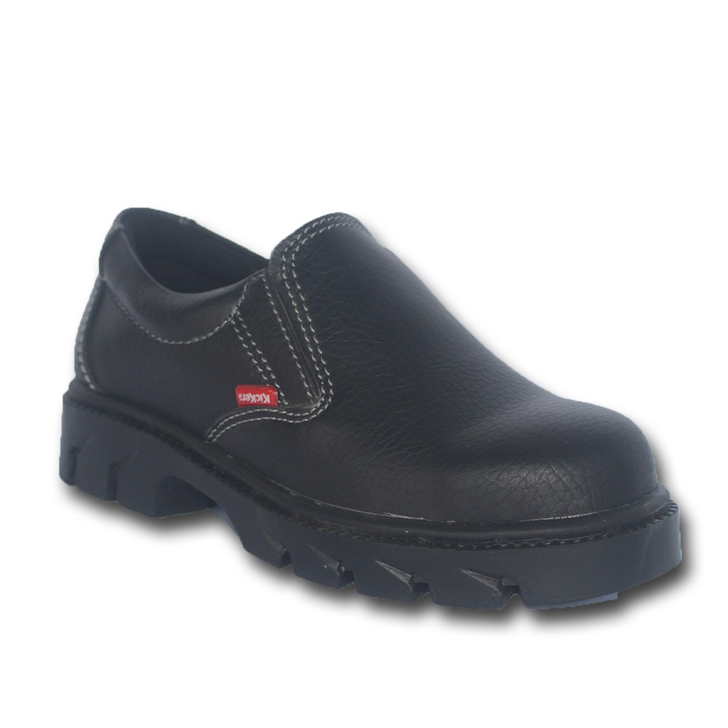 Sepatu Safety Kulit Sapi Asli KITCHEN KANTOR Proyek Pabrik Kerja Dapur  fantofel King Kickers MURAH Slip On Safety Shoes