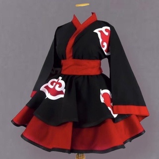 Image of Akatsuki Dress Fullset Anime Naruto Costume Cosplay Anak Dewasa