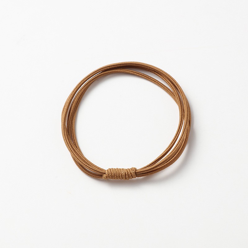 OSM - F885 (1PCS) Ikat Rambut Polos / Kuncir Rambut Fashion / Karet Rambut Wanita / Aksesoris Rambut-Kuning