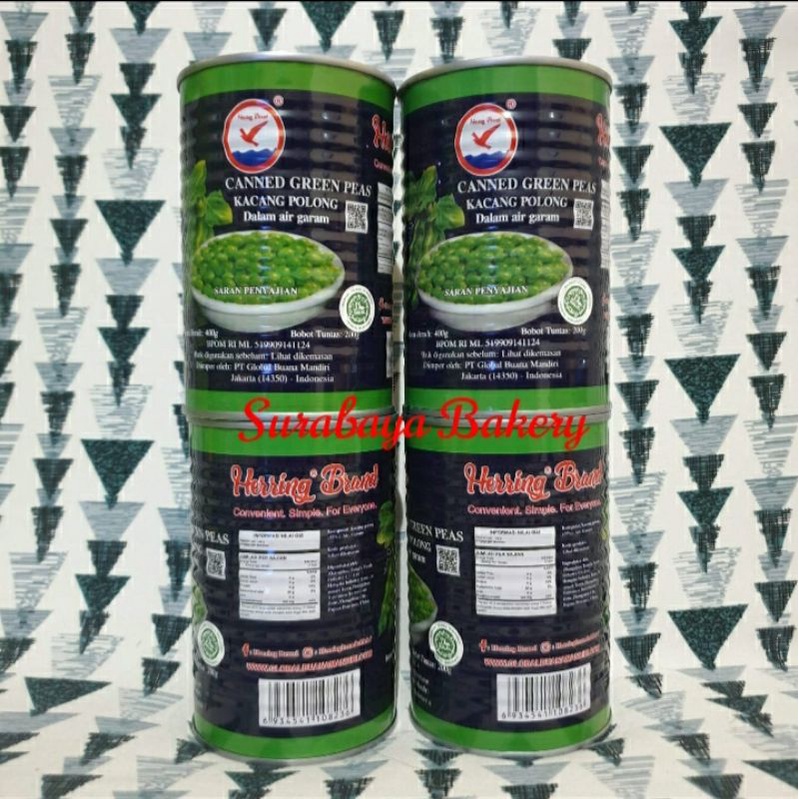 

Kacang Polong Kaleng/Canned Green Peas Herring Brand 400Gr