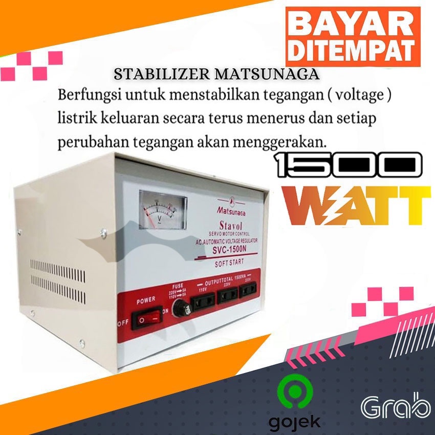 Stabilizer 1500 Watt Stabilizer Matsunaga 1500 Wat Penyestabil Listrik