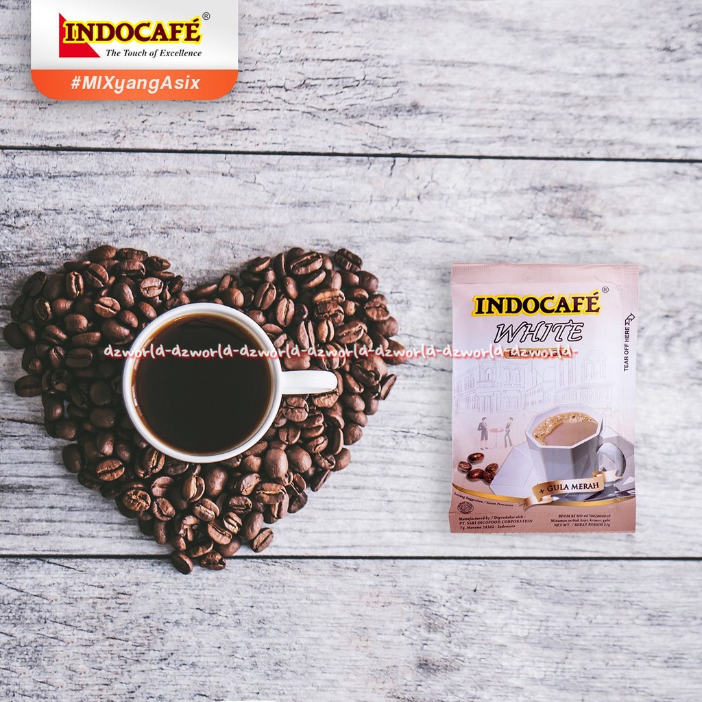 Indocafe White Brown Sugar 5sachet Kopi Instan Indo cafe Gula Jawa Gula Merah Indo Cafe 3in1 Instant Coffee Brownsugar 5pcs