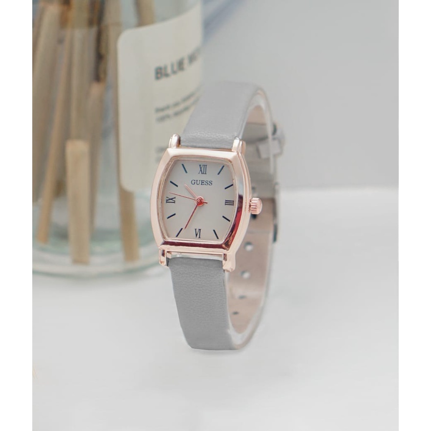 BAJ Jam Tangan Quartz Strap PU Analog Casual Gaya Retro Wanita Persegi Watch Korean Fashion RM023