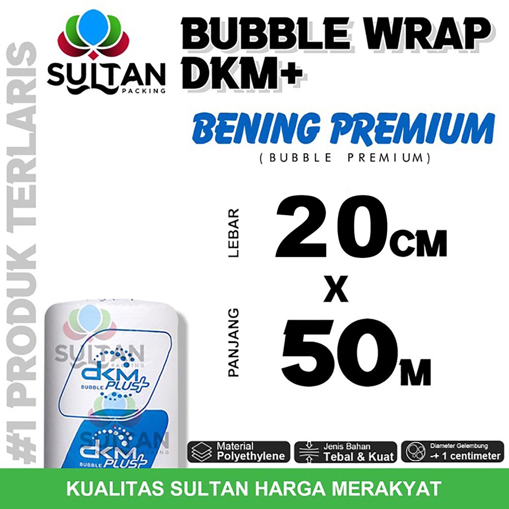 

Plastik Bubble Wrap 30cm x 50m BENING PREMIUM DKM PLUS TERMURAH / ROLL