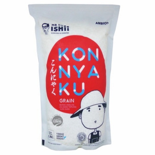 

Mr Ishii Konnyaku Grain ( Beras Analog Olahan Tepung Iles - Iles ) 1kg