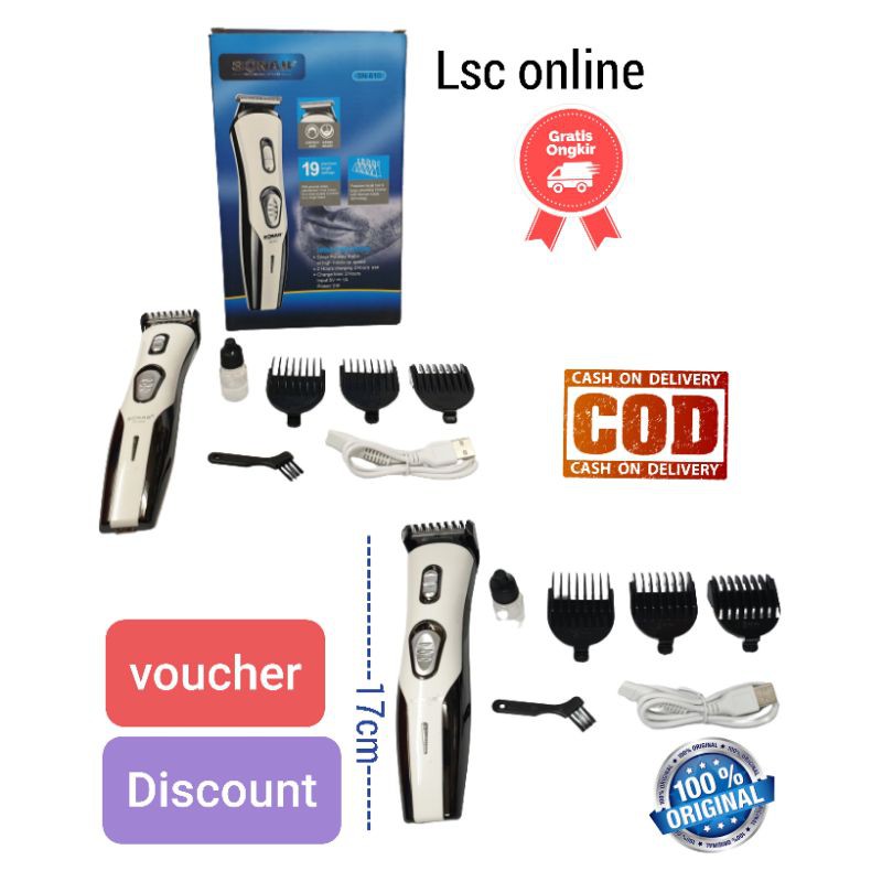 Alat Cukur Rambut Sonar Pria Anak Kliper Original  SN 610  Barber Salon Hair Clipper Murah