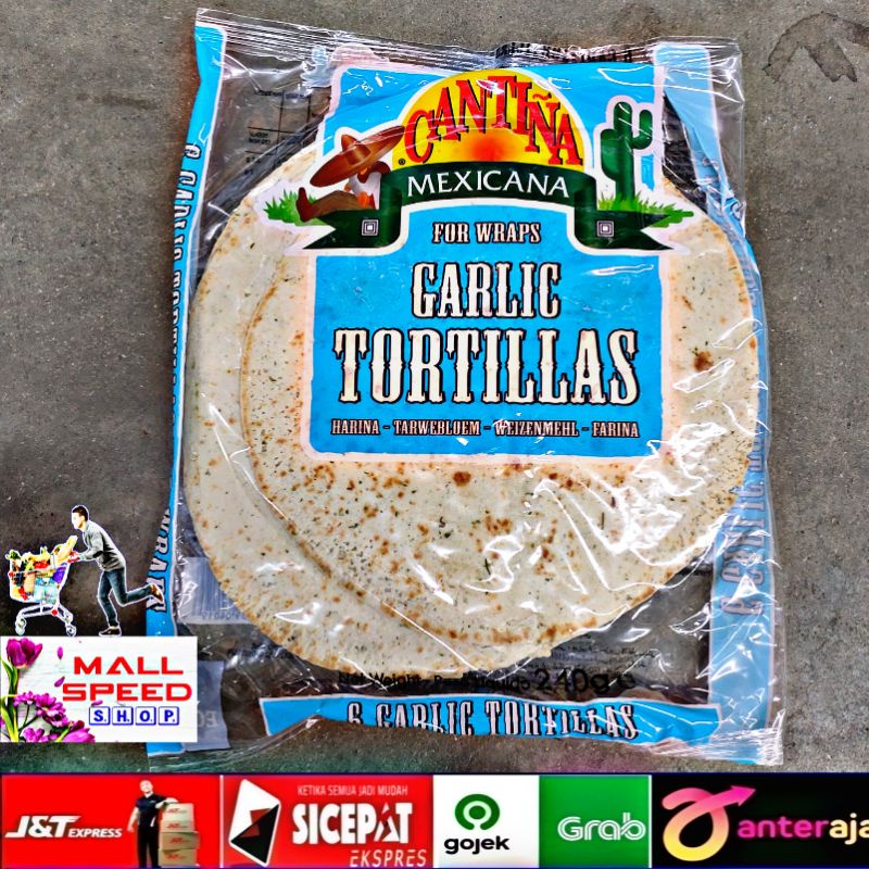 

Garlic Tortillas 6 Wrap Cantina Mexicana - 240Gram