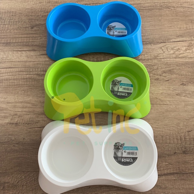 Double dinner melamine pet bowl