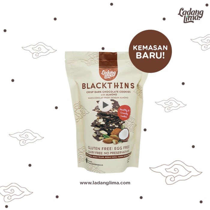 

T20Re Ladang Lima Blackthins Cookies 100Grams Ht51Gr