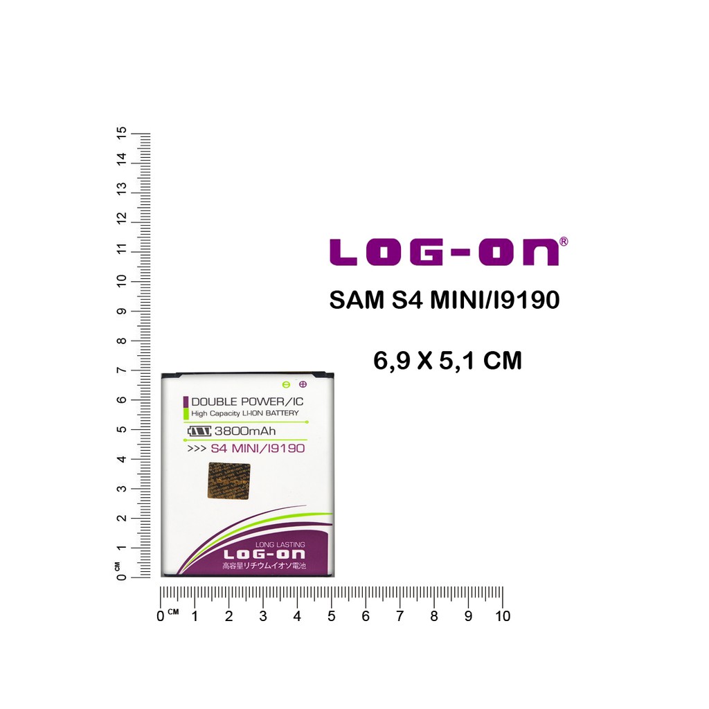 LOG ON BATERAI SAMSUNG S4 MINI BATRE DOUBLE POWER DOUBLE IC BATTERY