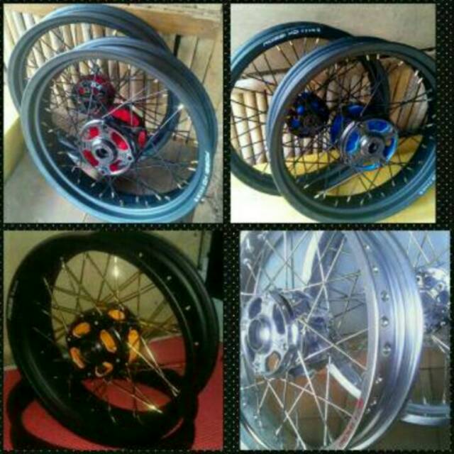 Velg set jari2 17 tapak lebar Honda Tiger revo siap pakai