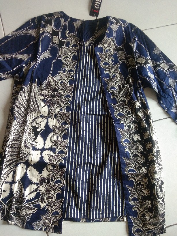Atasan Blouse Batik Wanita Lengan Panjang Bahan Katun Stretch, 242 Ati#