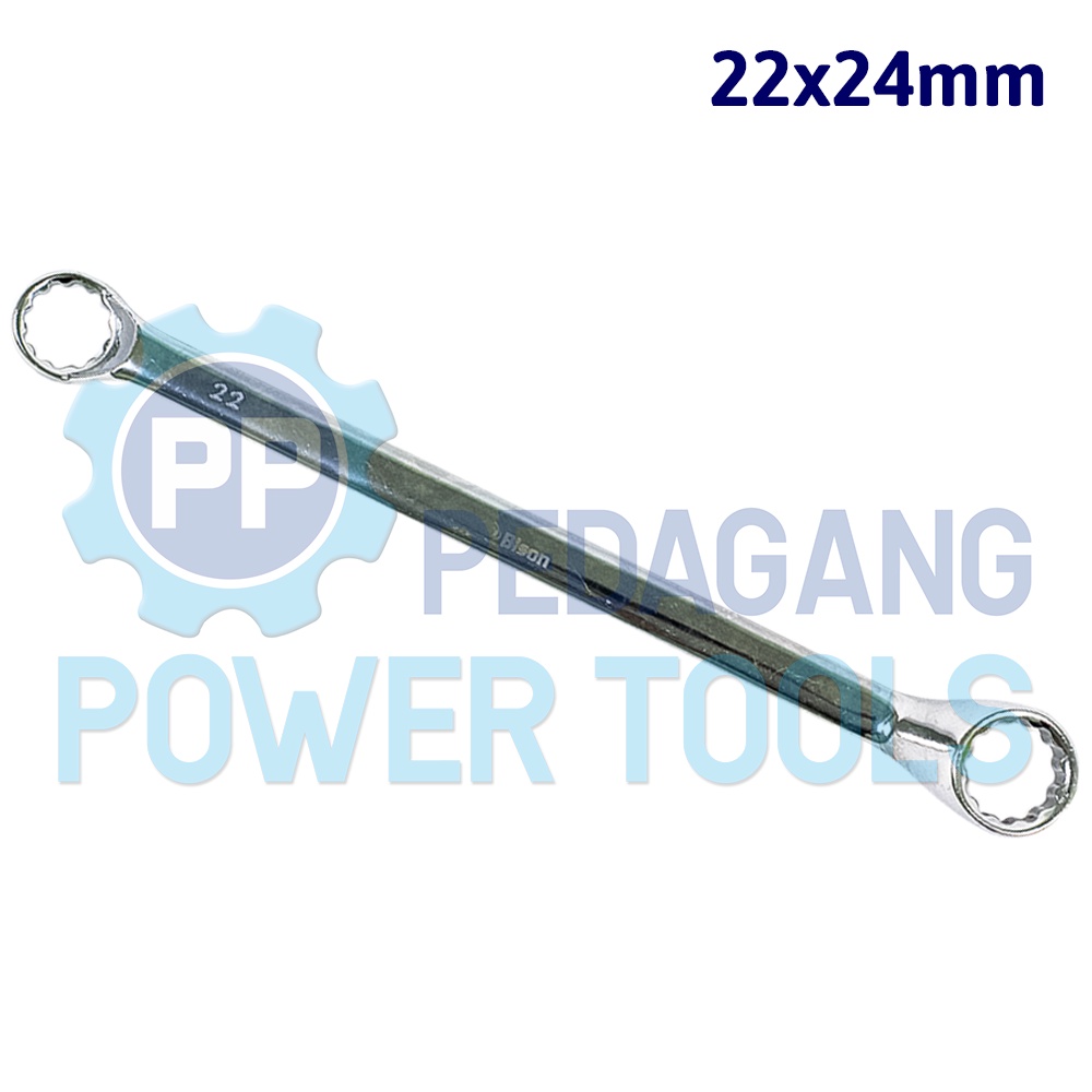 BISON KUNCI RING 22 X 24 MM ALAT BUKA BAUT MUR SPANNER WRENCH 22X24