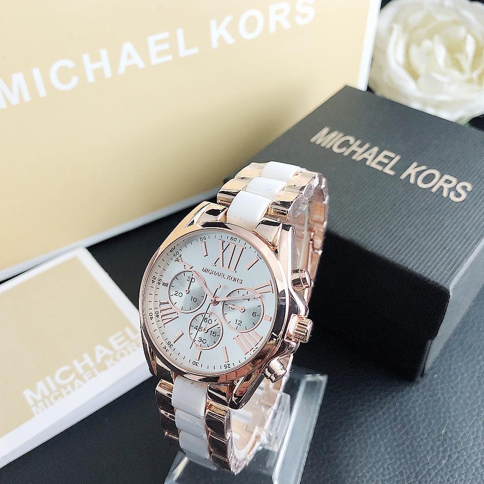 ↯ ✅COD MK Michael Kors Jam Tangan Quartz Dengan Strap Keramik Women Ceramics Watch INS Tiktok Hot ƒ