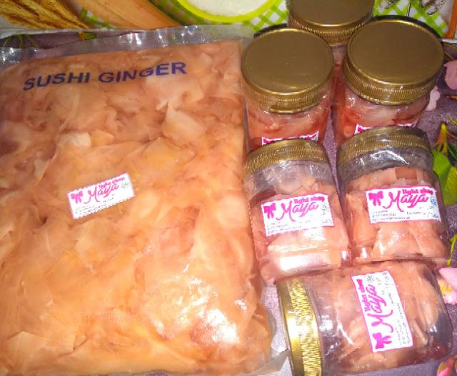 Red ginger 100ml gari jahe merah jepang jahe sushi halal acar jahe manisan buah