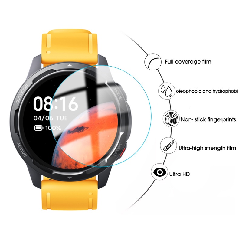 Pelindung Layar Tempered Glass HD Transparan Anti Gores Untuk Xiaomi Watch S1 Active