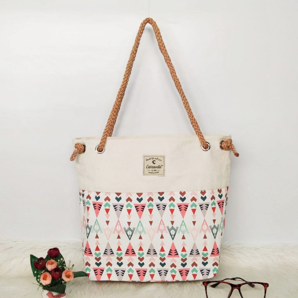 TOTE BAG KANVAS TALI SUMBU MOTIF/TAS CANVAS TALI SUMBU UTK TAS KULIAH/TAS BELANJA BISA CUSTOM SABLON