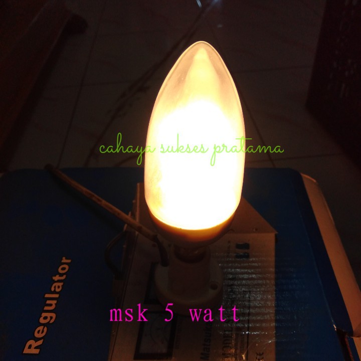 Lampu Lilin /Lampu Candle/Lampu Lombok Cahaya Kuning E14 MSK 5W Matsuka