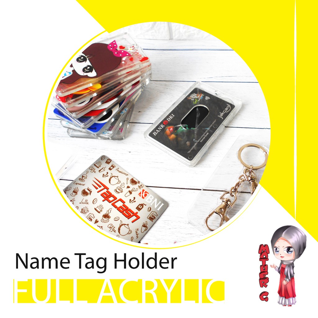 

Name Tag Holder Full Acrylic | Id Card Holder Acrylic | Name Tag Acrylic | Kualitas IMPOR-MOTHER G