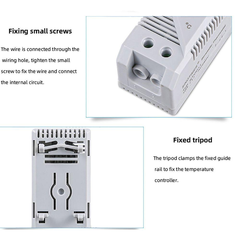 Lanfy Thermostat Mini KTO011 KTS011 DIN Rail Normal Buka Tutup Lemari Thermoregulator Mekanik