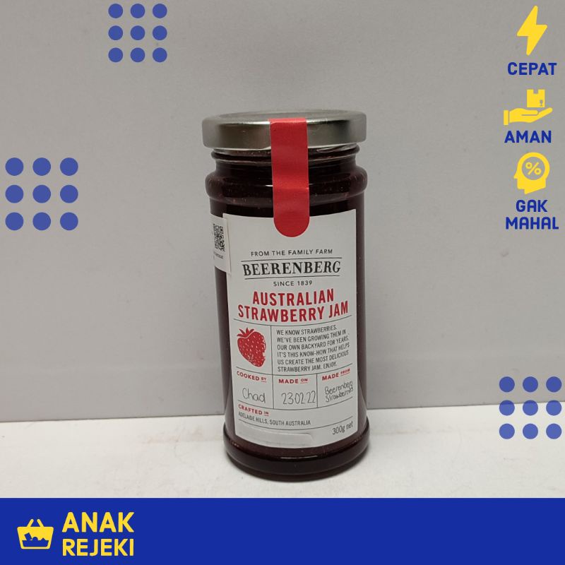 

Beerenberg Selai Strawberry Jam Australia 300gr - Selei Stroberi Buah - Standar