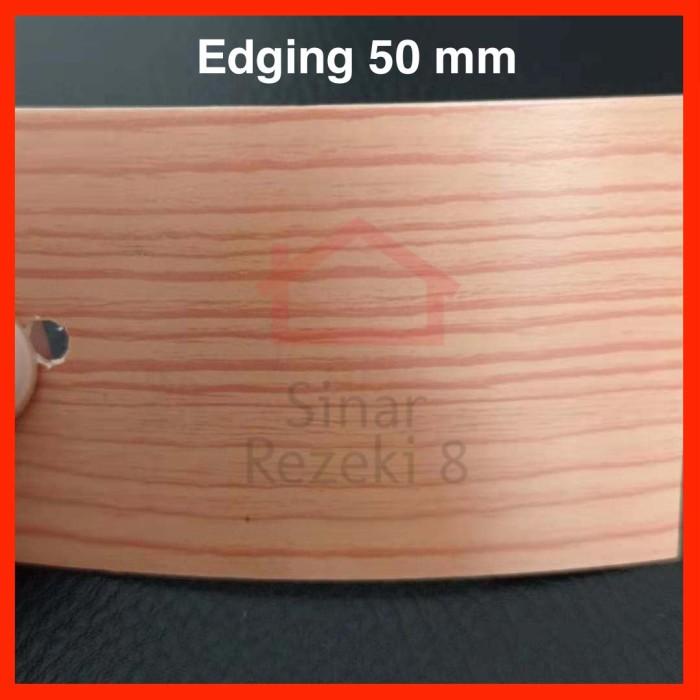 

Edging XY 42 50 mm Coklat / Cokelat Serat Urat Kayu Woodgrain taco PVC Kualitas Terjamin