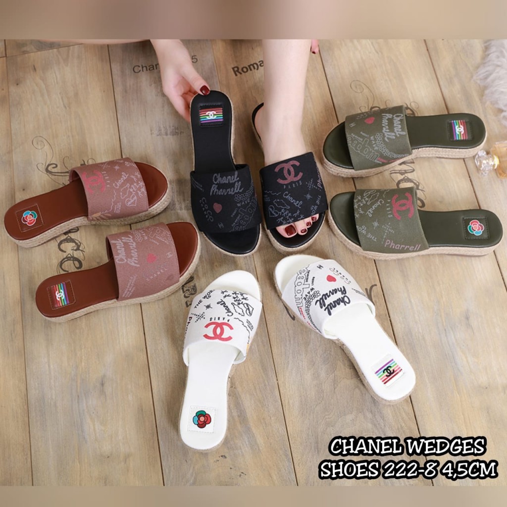 CHANEL WEDGES SHOES 222-8