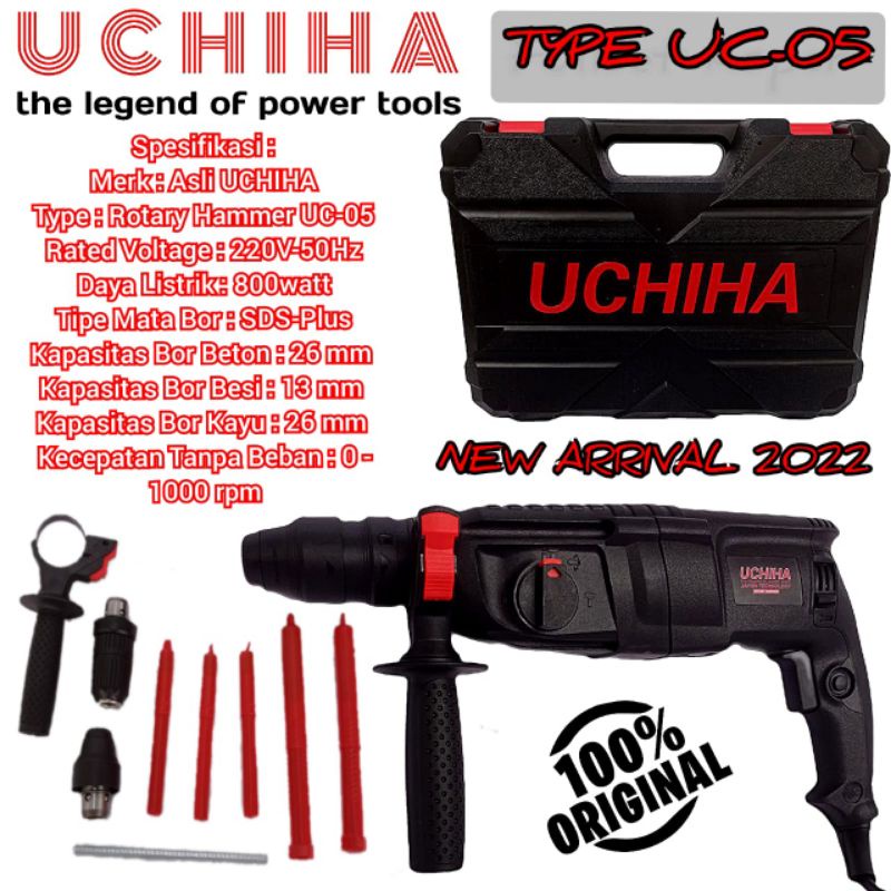 UCHIHA Type UC-05 bor hammer drill rotary beton tembok japan teknologi new 2022