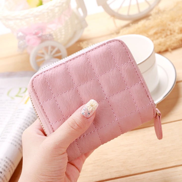 [ OBRAL ] Dompet fashion korea wanita cewek multi fungsi  bahan premium import hitam pink abu DC009