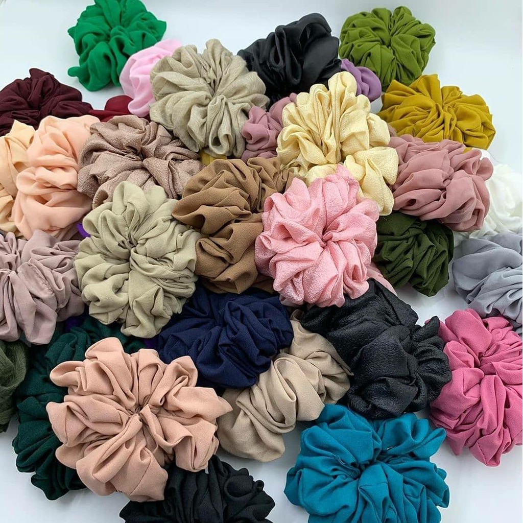 Srunchie temurah/ikat rambut medium/cepol ikat rambut (cepol medium)-4