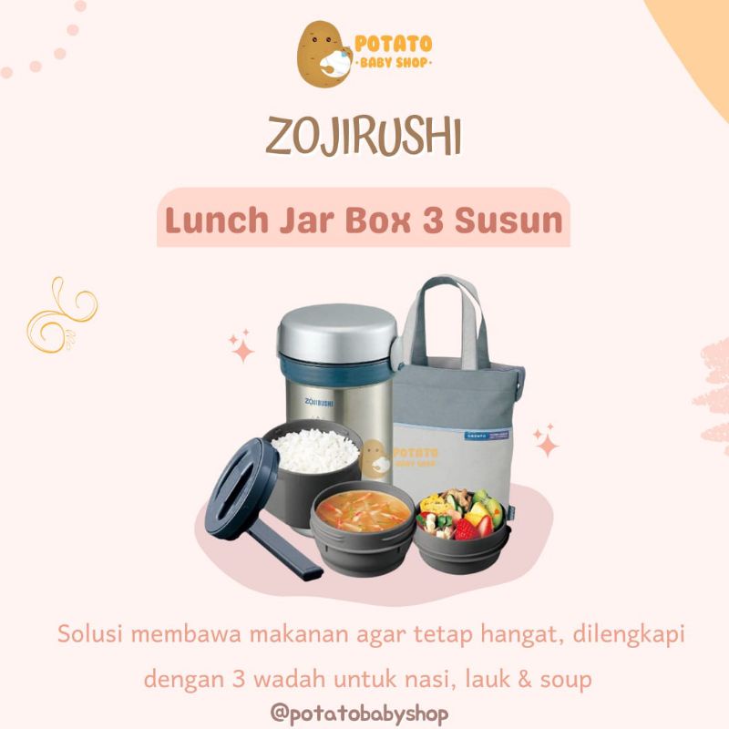 Zojirushi lunch jar box 3 susun