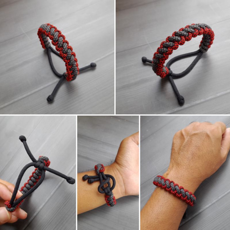 Gelang Tali Prusik Paracord Mad Max Bootlace Cord Bracelet