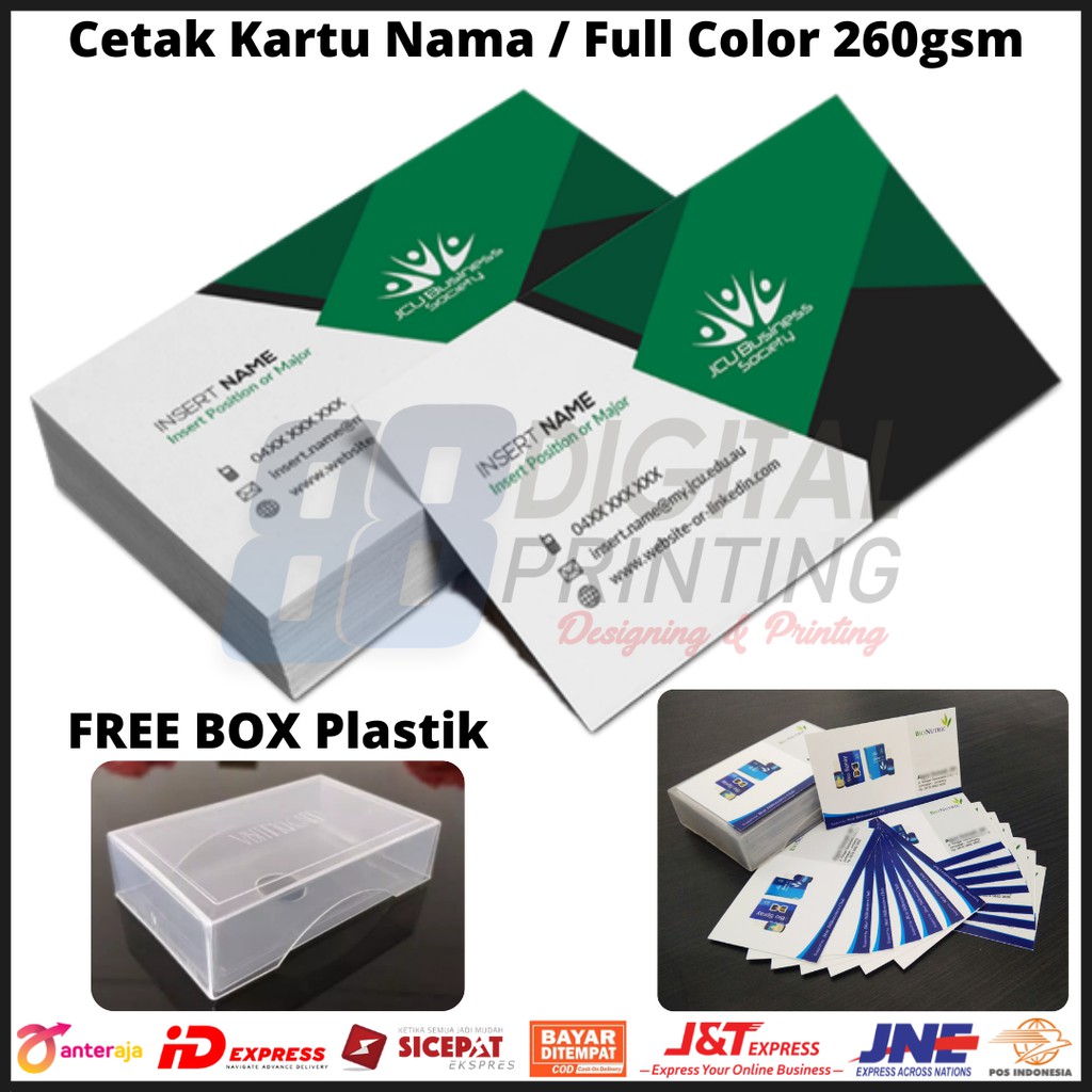 

(Free Box) Cetak Kartu Nama Murah Bahan Terbaik Art Paper 260gsm