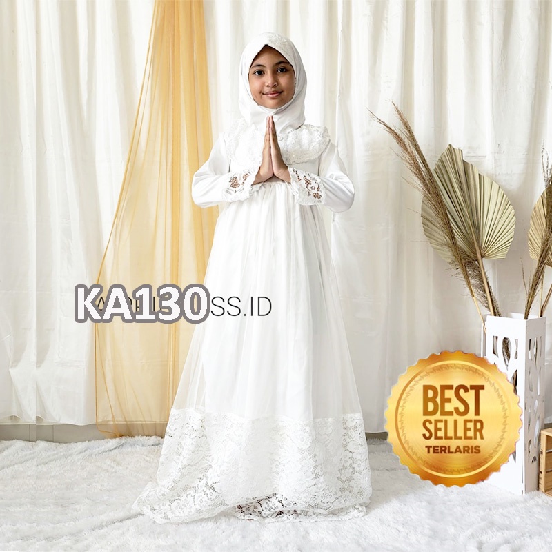 Baju Putih Anak Perempuan 10 Tahun Gaun Pesta Anak Perempuan Gamis Aqiqah Anak 4 5 Tahun Dress Ulang Tahun Gaun Baptis Putih KA01