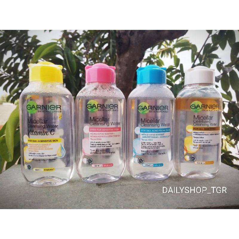 Garnier Micellar Water Pink /Biru /Kuning /Bi-phase oil infused Skin Care 50 ml/ 125mL / Rose 100 ml