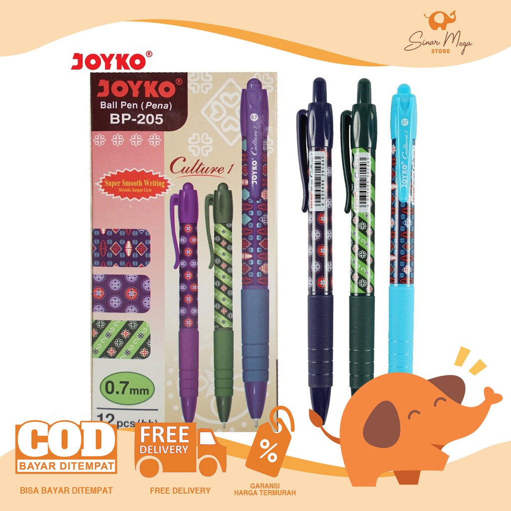 

Joyko Pulpen BP-205 Culture 1 Motif Batik Black 0.7mm Tinta Hitam / Ball Pen Ballpoint