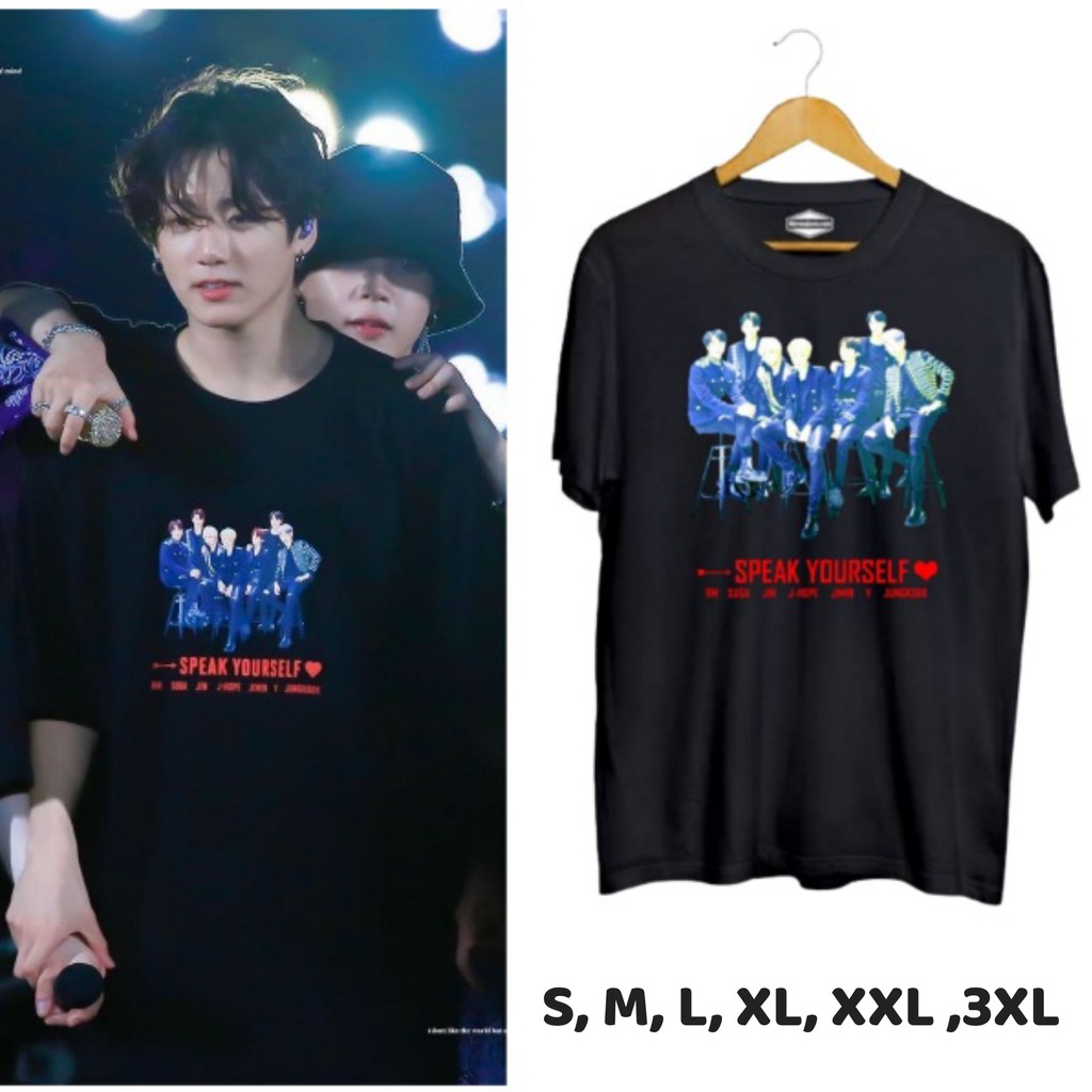 Kaos Tshirt BTS KPOP LOVE YOURSELF Baju BTS lengan pendek size anak perempuan