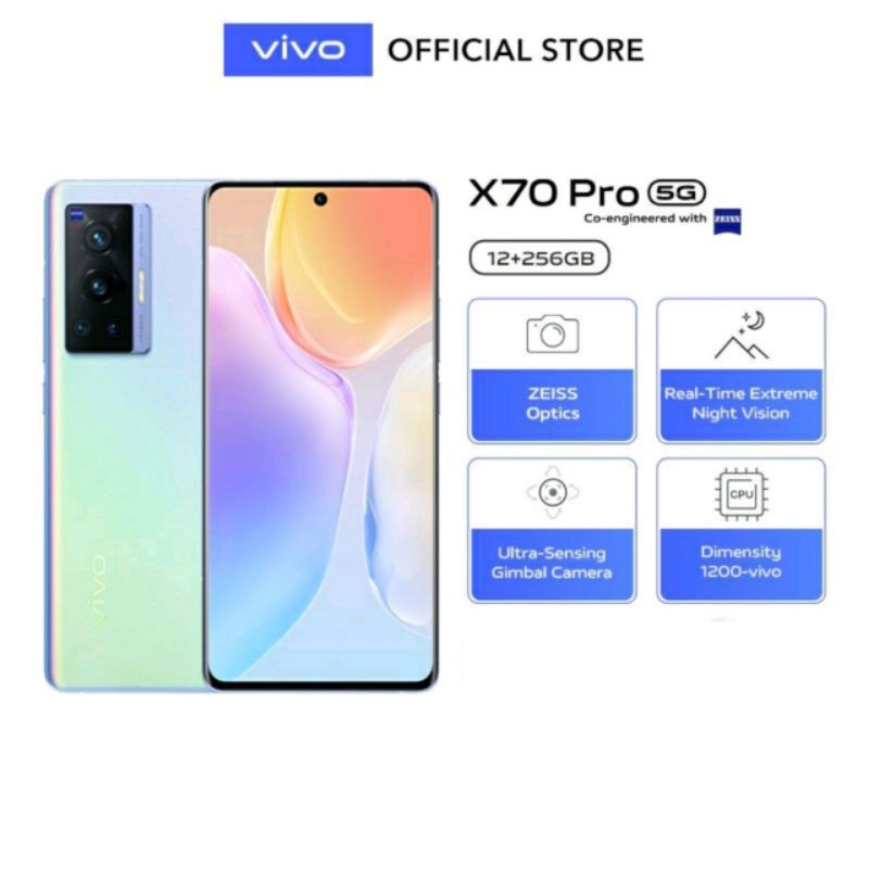 VIVO X70 PRO RAM 12/256GB 5G | VIVO X70PRO GARANSI RESMI VIVO INDONESIA