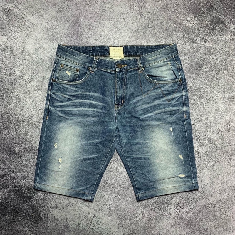 Celana pendek jeans fading Jundol original brand size 33-34 thrift secondbrand