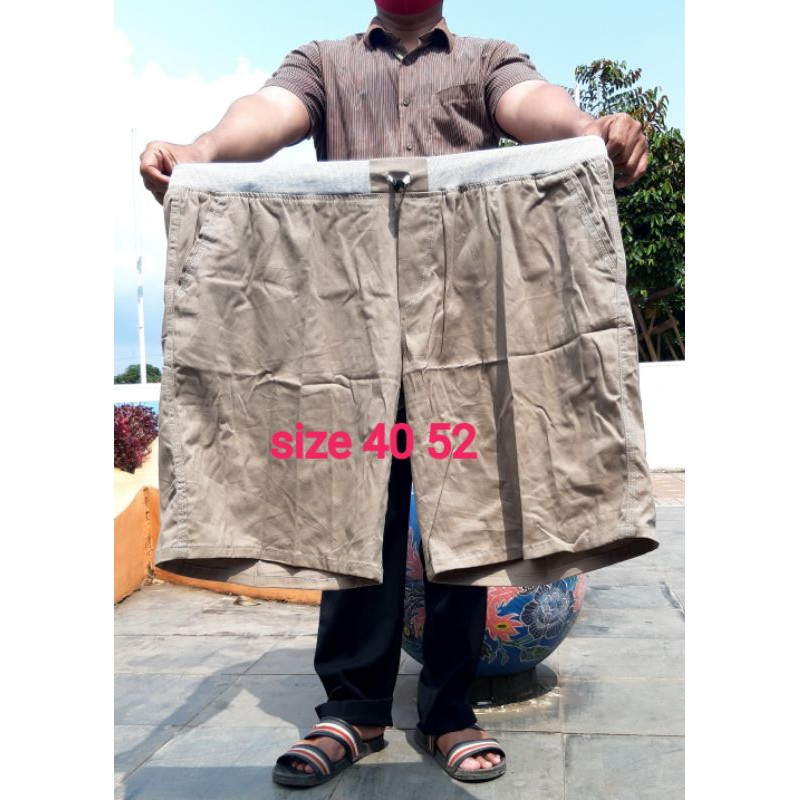 CELANA CHINOS PENDEK JUMBO BAHAN MELAR SIZE 40 52