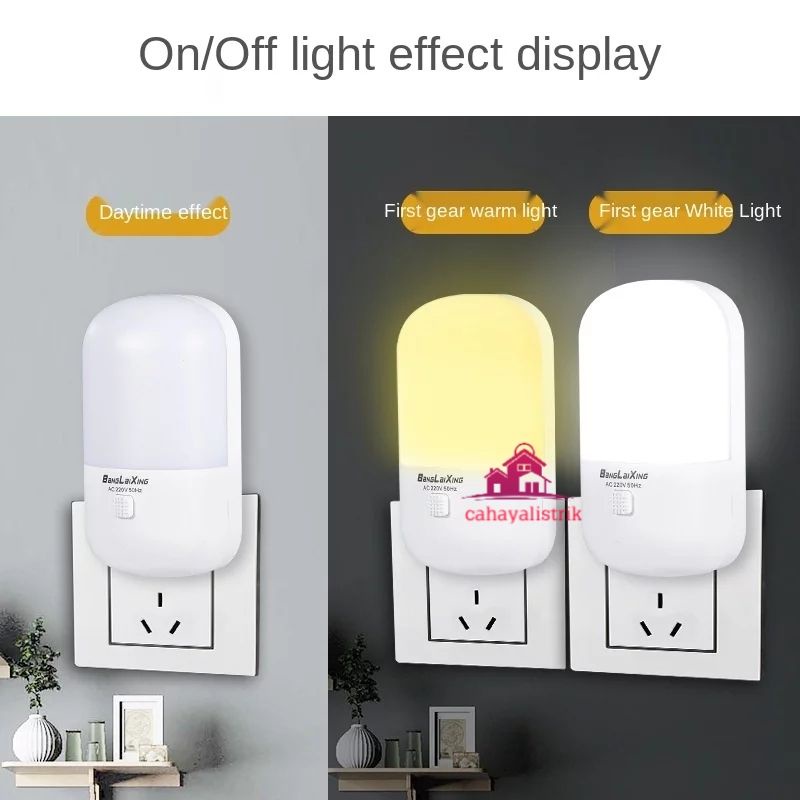 LAMPU TIDUR LAMPU MALAM / LED NIGHT LIGHT / LAMPU MINI HEMAT ENERGI 2WARNA PUTIH DAN KUNING