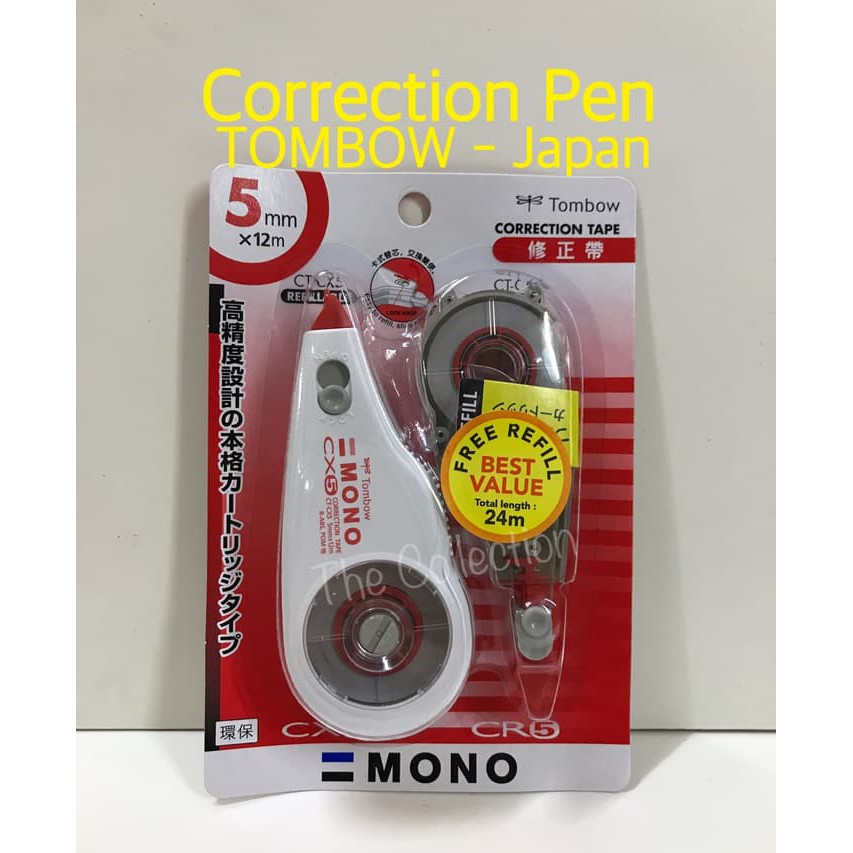 

Correction Tape - Tipex Kenko - Refill Tipex Tombow Atk0443Tw 5Mm Tip Ex Tombow Correction Pen Ct-