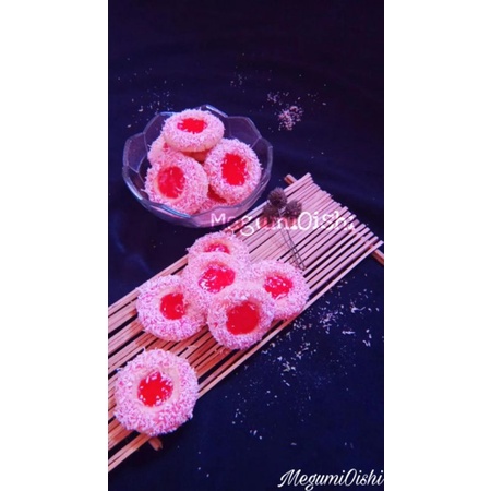 

Thumbprint strawberry/ Coconut Cookies
