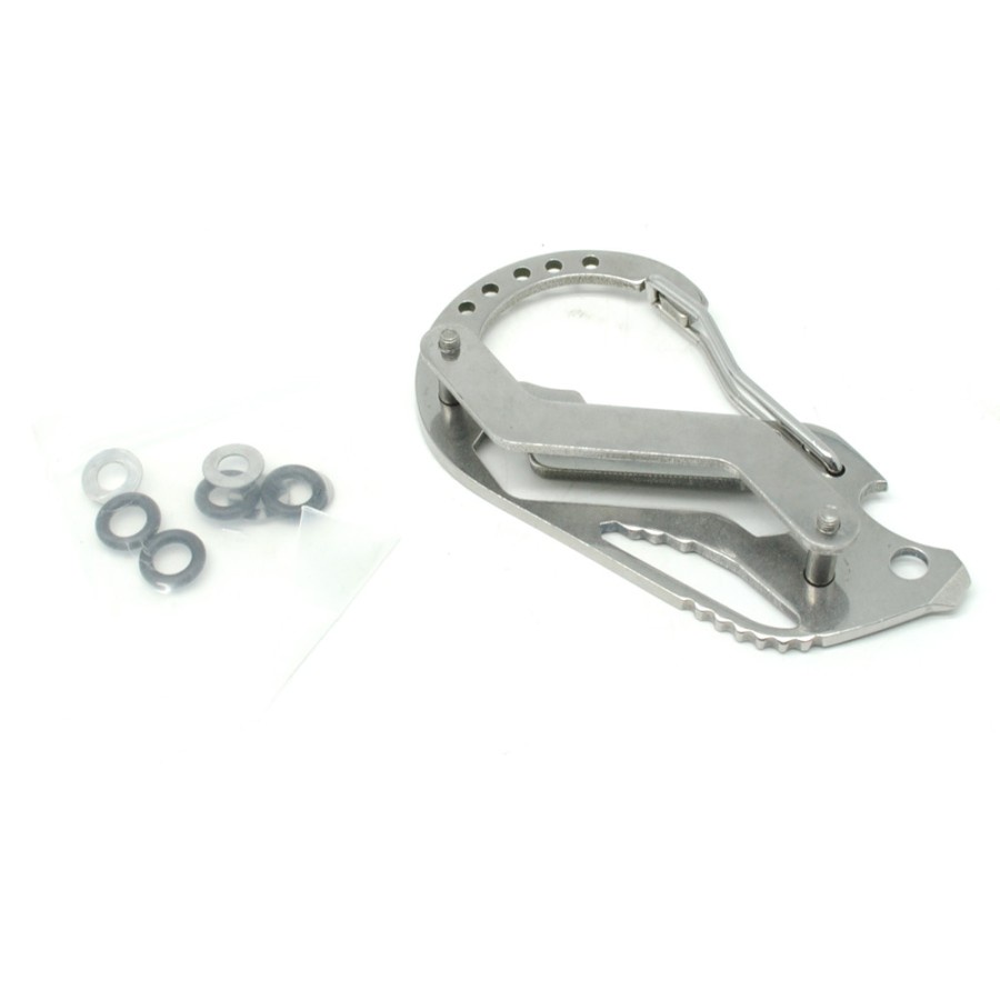 EDC Outdoor Equipment Multifunction Quickdraw Belt Guard Key Holder - SIlver