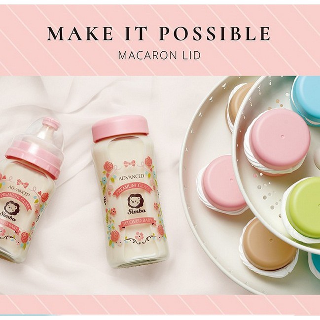 SIMBA MACARON LID WIDE NECK ( TUTUP BOTOL)