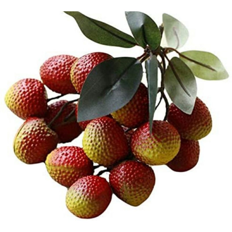 buah hias buah pajangan replika buah hias leci artifisial lychee hiasan meja dapur replika buah buah