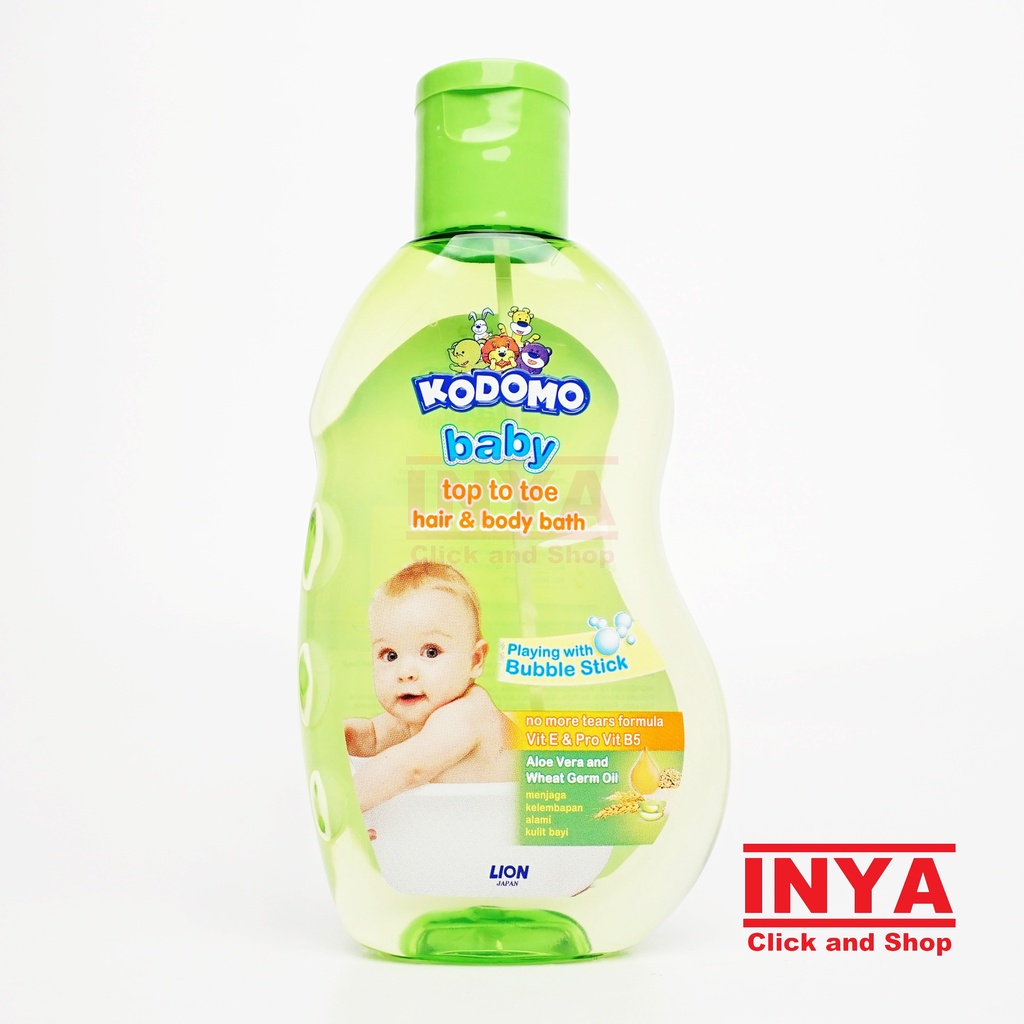 KODOMO BABY TOE TO TOE HAIR &amp; BODY BATH 200ml - Sabun &amp; Shampoo Bayi 2in1