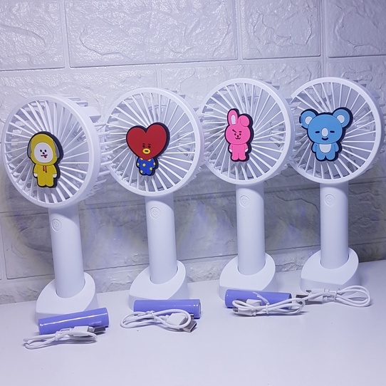 BT21 BTS KIPAS ANGIN MINI PORTABLE CAS USB / HANDY FAN KPOP